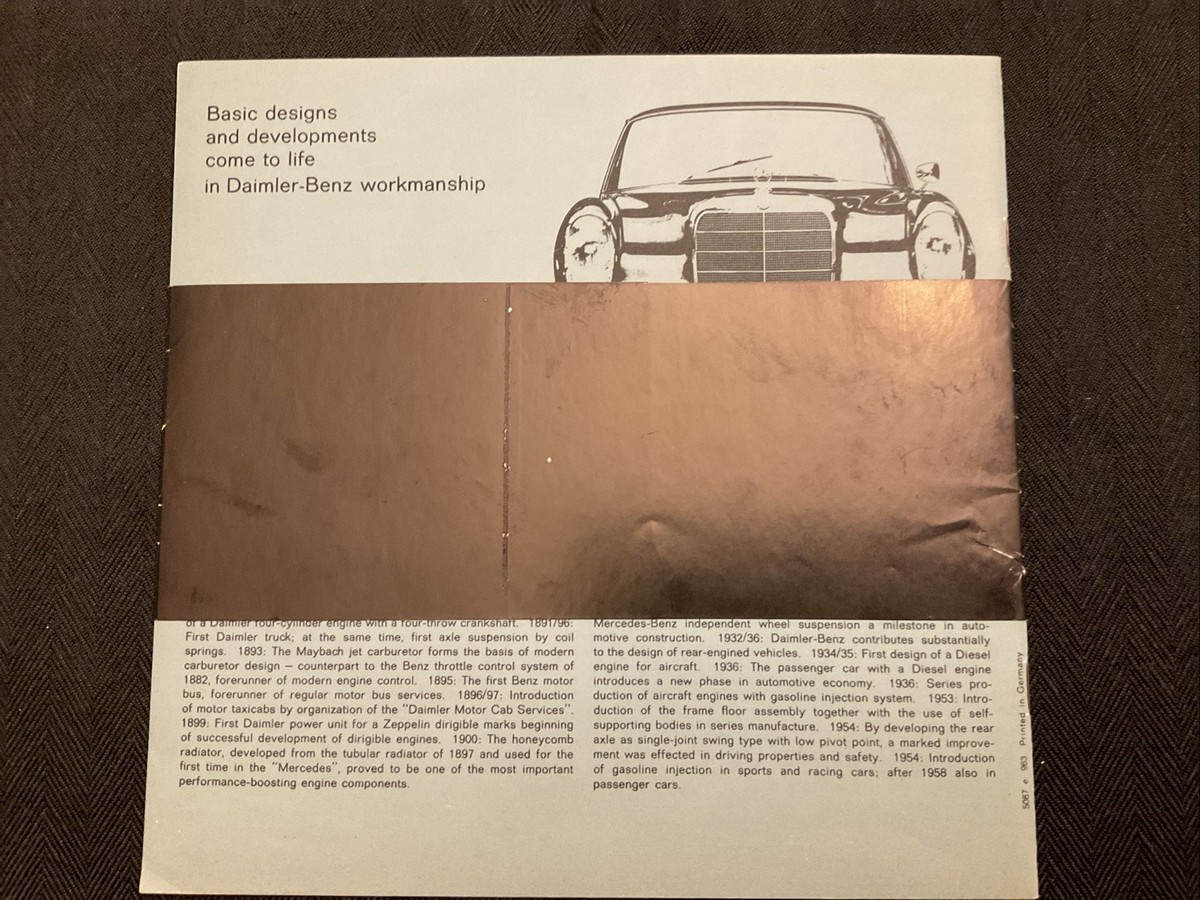 1961 MERCEDES BENZ MUSEUM catalog with 75 Jahre 1886-1961 Cover