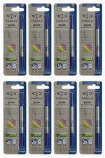 Parker Quink Tintenroller-Mine (blau), (8er-P...
