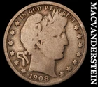 1908 Barber Half Dollar - Scarce  Better Date  No Reserve  #J9578