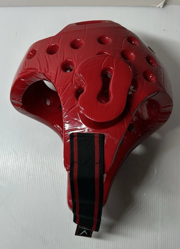 Casco de combate acolchado rojo Vision Macho juvenil talla S artes marciales karate spar Foto 2 de 4