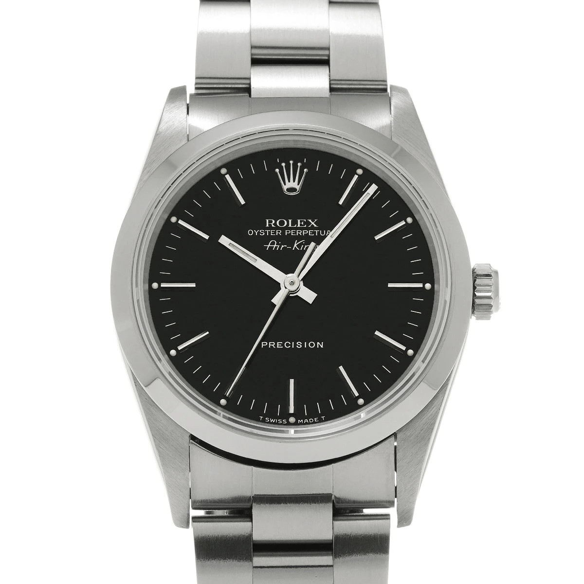 ROLEX Air King 14000 Black Case Size 34 x 34 mm Unisex Used Watch #1081061