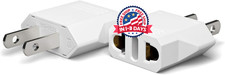 2 Adaptador De Corriente Europeo A Americano USA Convertidor EU To US 110v-220v.