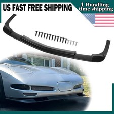 Zr1 Style Matte Black Front Bumper Lip Splitter Kit For 1997-2004 Corvette C5