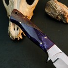 9.3" D2 Steel Hunting Knife Full Tang Resin Handle Fixed Blade Leather Sheath — photo 10