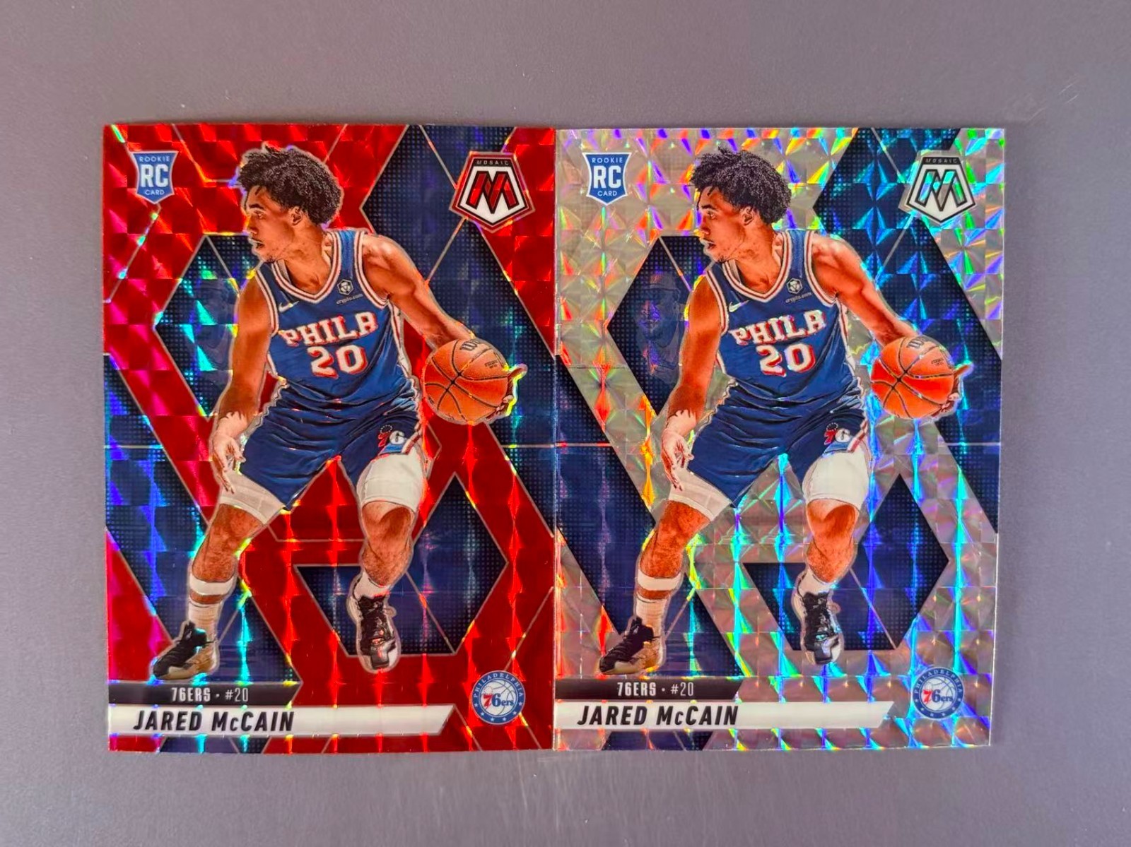 Jared McCain 2024-25 Panini Mosaic Red Prizm RC #228