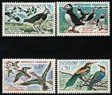 S59106 France 1960 MNH** Oiseaux 4 Valeurs Y&T #1273 à 1276