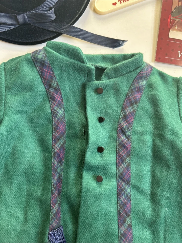 Casaco de inverno American Girl Pleasant Company Addy Walker chapéu derby luvas - Imagem 4 de 4