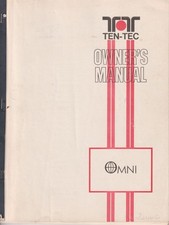 GENUINE ORIGINAL TEN-TEC OMNI TRANSCEIVER INSTRUCTION MANUAL