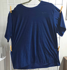 Nike Dri-FIT Men's L Navy Solid Short Sleeve Crew Neck Polyester T-Shirt