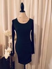 Express Sweater Dress Womens XS Ruched Stretch Long Sleeve Bodycon Knit NEW