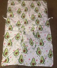 Infant Baby Car Seat Cover, Canopy Super Soft, Warm, White With Unicorn Avocados