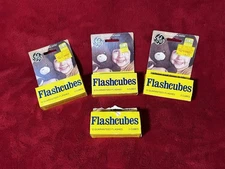 Vintage GE General Electric Square Camera Flashcubes Lot Set 4 Boxes 48 Flashes