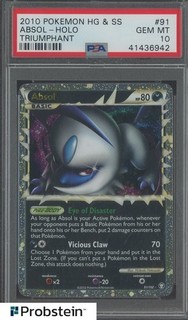 2010 Pokemon HG & SS Triumphant #91 Absol Holo PSA 10 GEM MINT