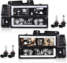 LED Lights Strip Headlight Bumper Lamp W/Bulb Compatible with GMC C1500 C2500 K1