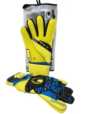 Uhlsport Goalkeeper Gloves Speed Up Absolutgrip HN Adult Size 11 Blue Yellow