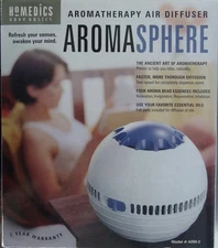 New Homedics Body Basics AromaSphere Aromatherapy Air Diffuser Aroma Sphere