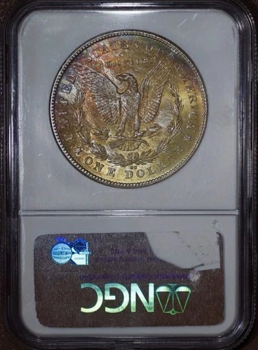 1878-CC Rainbow Toned Morgan Dollar NGC MS62 1878-CC RARE