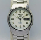 SEIKO 5 7009-7031 AUTOMATIC DAY/DATE WHITE DIVERS STYLE DIAL VINTAGE MEN'S WATCH