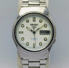 SEIKO 5 7009-7031 AUTOMATIC DAY/DATE WHITE DI...