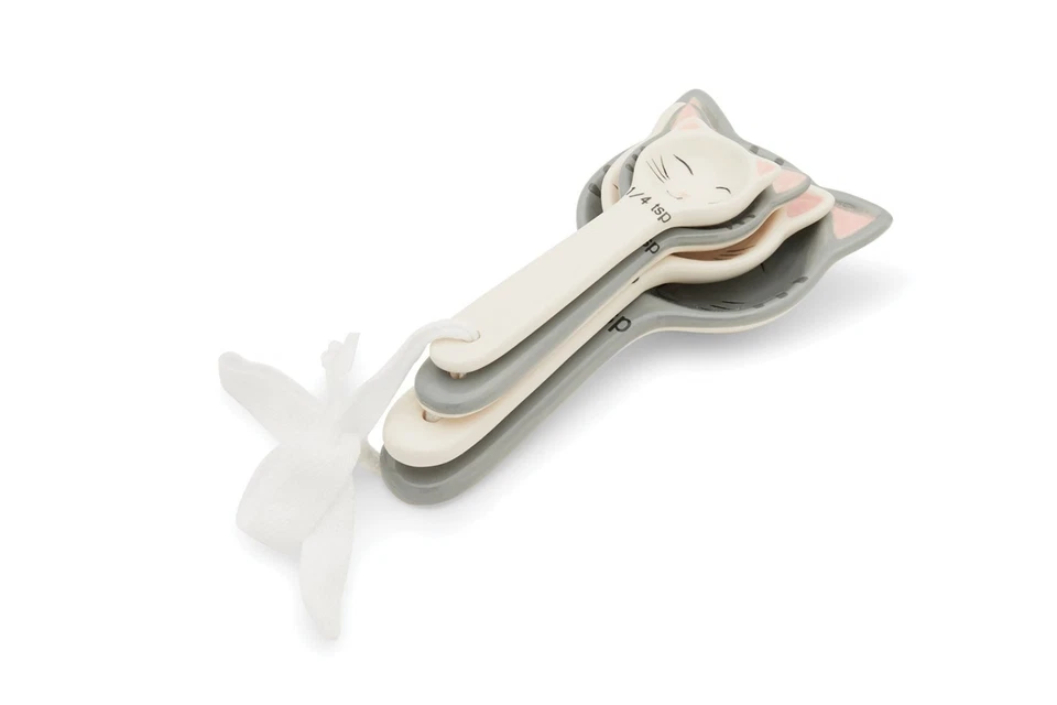 Juego de cuchara medidora de cerámica Fox Run lindo gato gatitos pequeños, 6 x 3 x 2,25 Foto 2 de 4