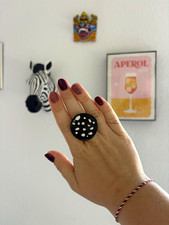 Ring verstellbar Edelstahl & Polymer-Ton rund...