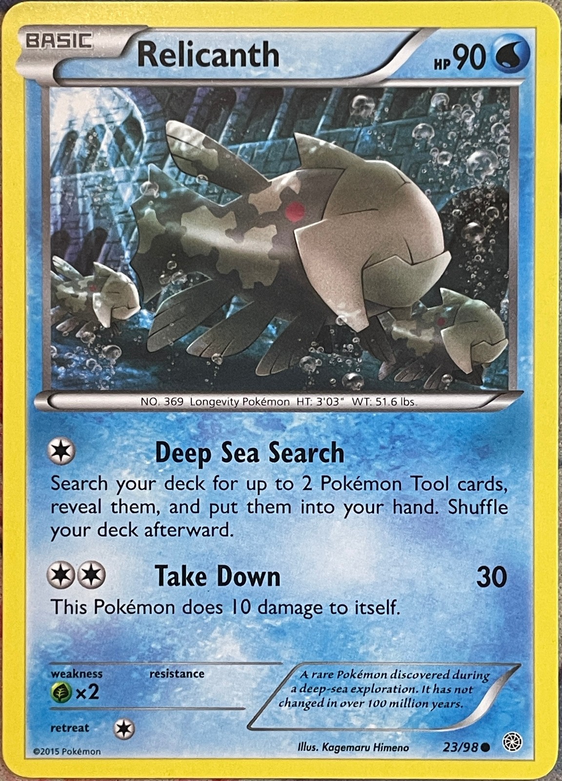 Relicanth - 23/98 - XY Ancient Origins Pokemon 2015