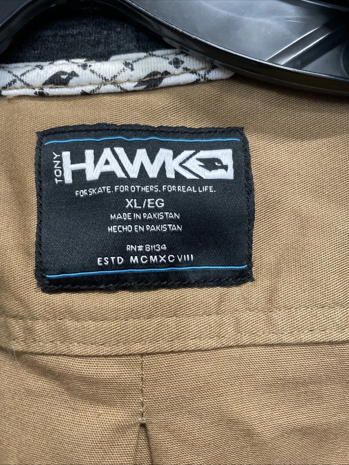 Chaqueta Tony Hawk Hombre Cremallera Completa Con Capucha Marrón y Gris Talla XL Foto 4 de 4