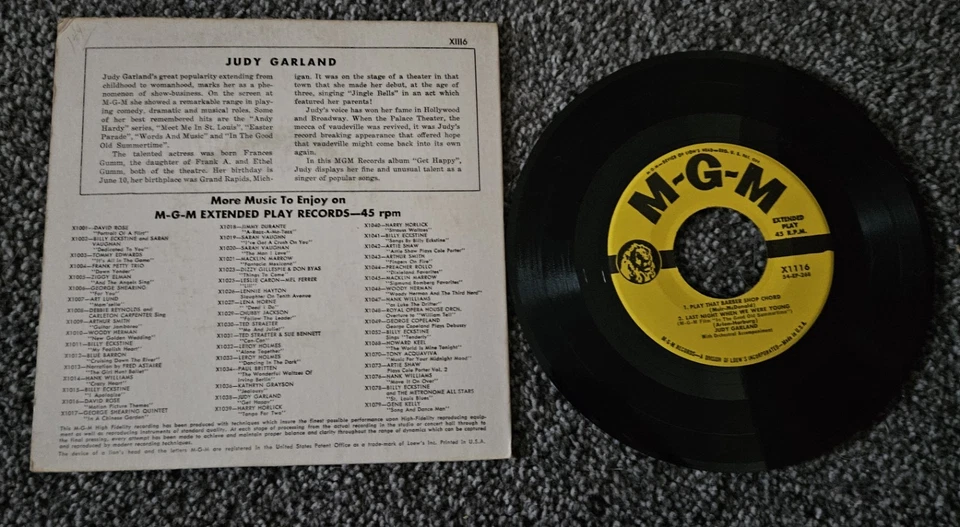JUDY GARLAND Lot Of 2 45 RPM Records DECCA/MGM L@@K! - Image 4 of 4