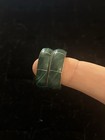 Vintage Taxco Mexico Malachite 925 Sterling Silver Hoop Earrings .75 Inch Green — photo 2