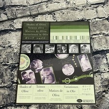 Creative Memories SHADES OF OLIVE 10x12 photo mounting paper Solids  Patterned