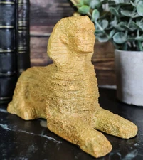 Ebros Egyptian Wonder Of The World Sphinx Androsphinx Statue 6.75"L Sand Finish