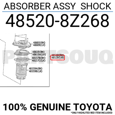 485208Z268 Genuine Toyota ABSORBER ASSY SHOCK 48520-8Z268 | eBay