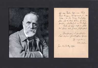 PAINTER Albert Anker autograph letter signed & mounted