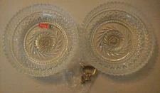 Vintage Fostoria Hostess Candy Dish With Gold Plated Knob Lid Cover