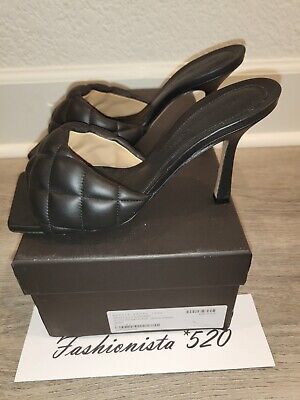 Bottega Veneta Black Quilted Slip On Heels Sandals Shoes EU Bottega Veneta Black Quilted Slip On Heels Sandals Shoes EU