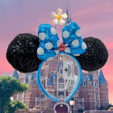 Timeless Flower Disney Parks Minnie Ears Hat Sequins Polka Dot Headband