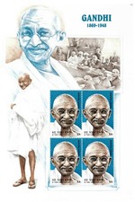 St. Vincent 1998 - Mahatma Gandhi - Sheet of 4 Stamps - Scott# 2631 - MNH