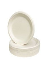 Eco Friendly Bagasse Disposable Plates 9 Inch Compostable Party Plates Pack of 5
