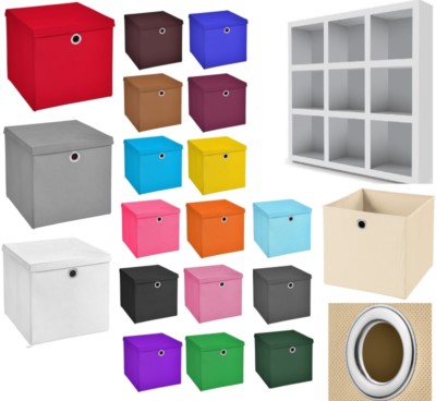 3er Set 33x33x33 Aufbewahrungsbox Spielkiste Regalkorb Faltkiste Korb Stoff Box