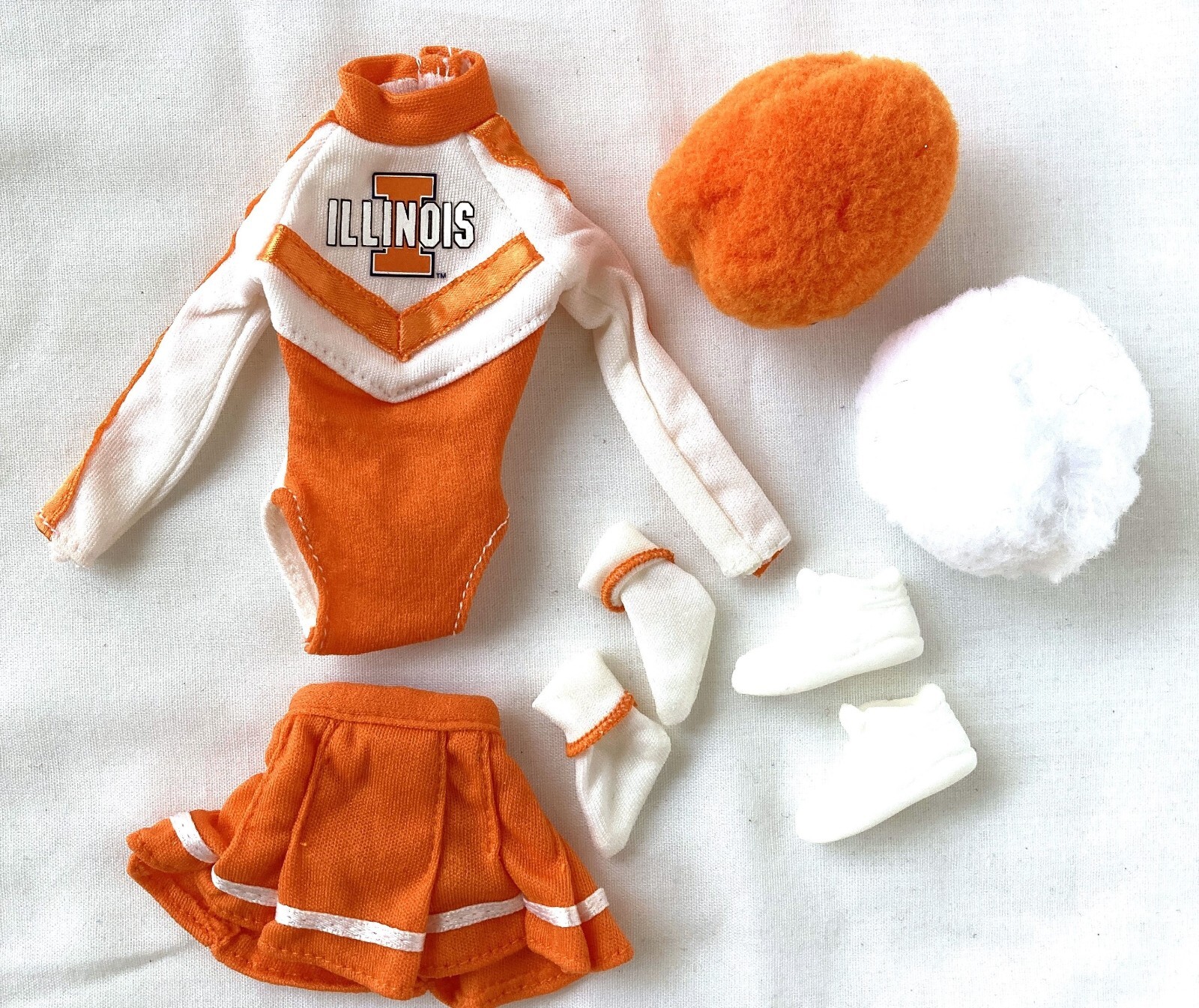 Barbie Doll "Cheerleader Illinois" Clothes/Outfit Set - 1990s Vintage