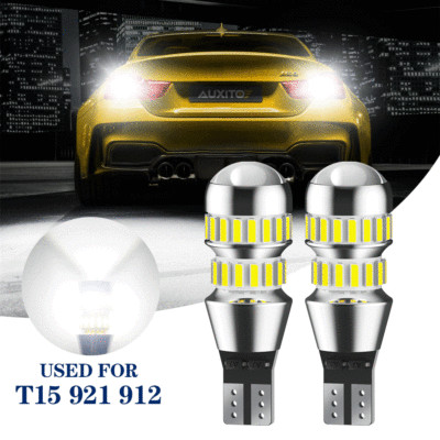 L&R Super Bright LED Bulb For Car Backup Reverse Light 912 921 T15 W16W White