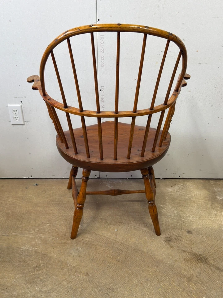 Sillón Windsor antiguo Pennsylvania saco respaldo 1780 país utilizable Foto 4 de 4
