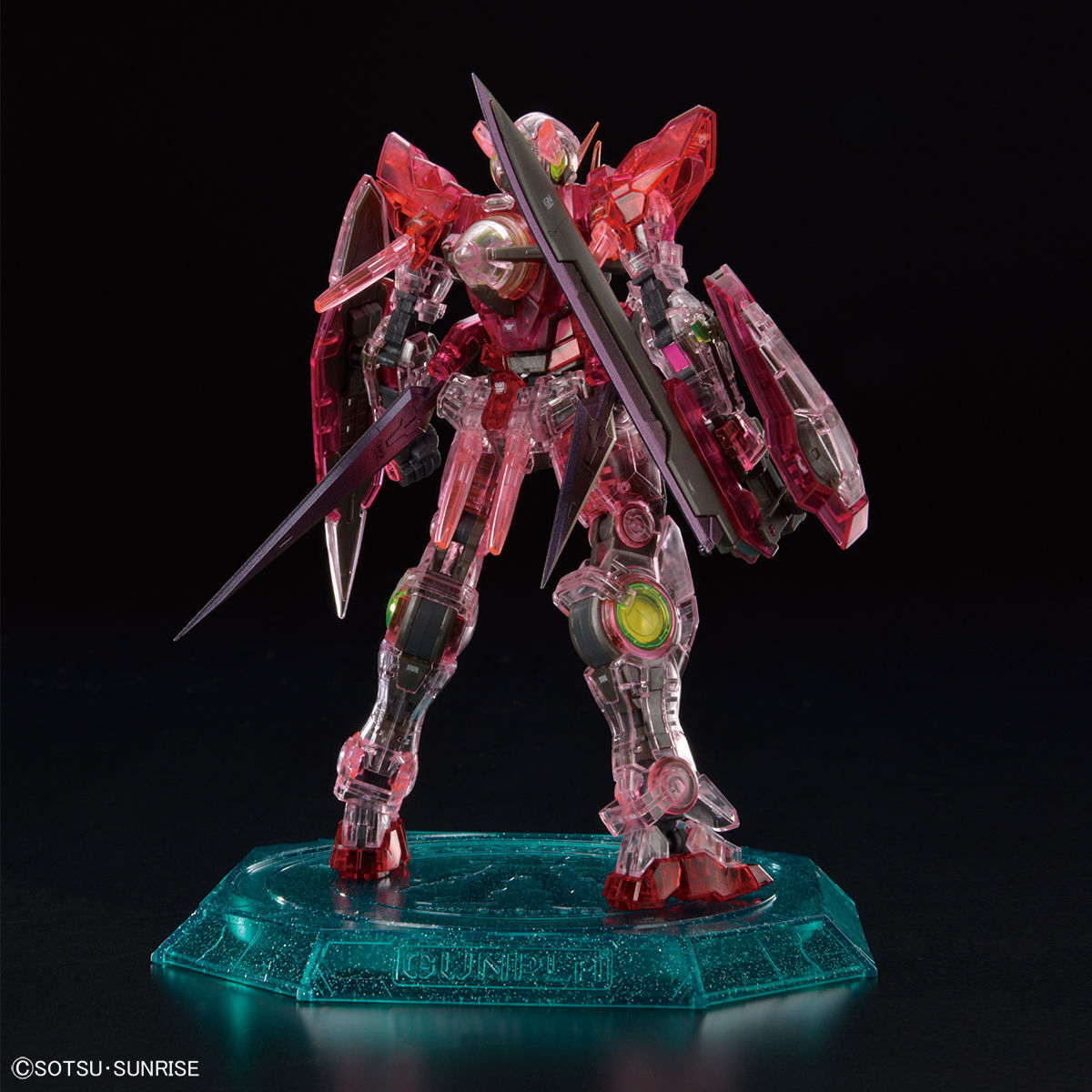 BANDAI GUNDAM EXIA トランスクリア RG 1/144 GN-001 Gundam Exia (Trans-AM Clear) Gundam Base
