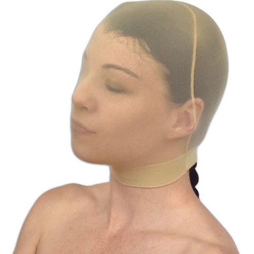 Transparente Nylon Maske stretchig * durchsichtige Strumpfhosen Haube * Fasching - Picture 7 of 10