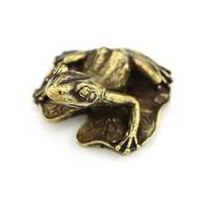 Brass Vintage Frog Figurine Statue Animal Figurines Toys Desktop Decoration`