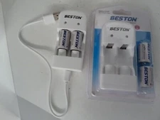 CR2, CR123A Beston Battery Charger BST - CD643 with two LiFePo batteries. NEW