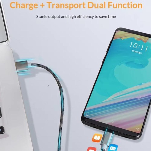 Fabric Braided Data Sync MICRO USB Charger Cable Data Hot Cable Sale B1N3 - Picture 12 of 18