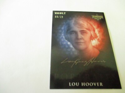 Decision 2020 Portraits Vault Silver Foil Lou Hoover Card #FLP1 Serial #8/20