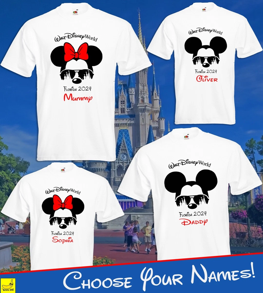 DisneyWorld Florida 2024 2025 Personalised T-Shirts Matching Family Mouse  Gift