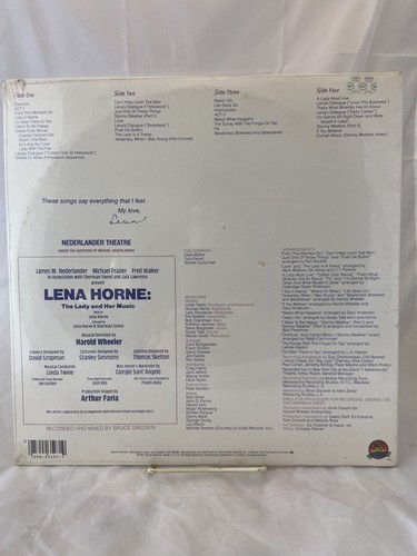 LENA HORNE - THE LADY AND HER MUSIC LP NEW SEALED BROADWAY BIG BAND JAZZ VINYL - Picture 2 of 2